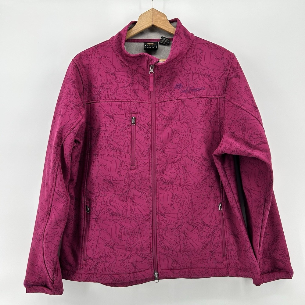 Prairie Mountain Softshell Jacket Womens XL‎ Pink Fleece Lined San Francisco